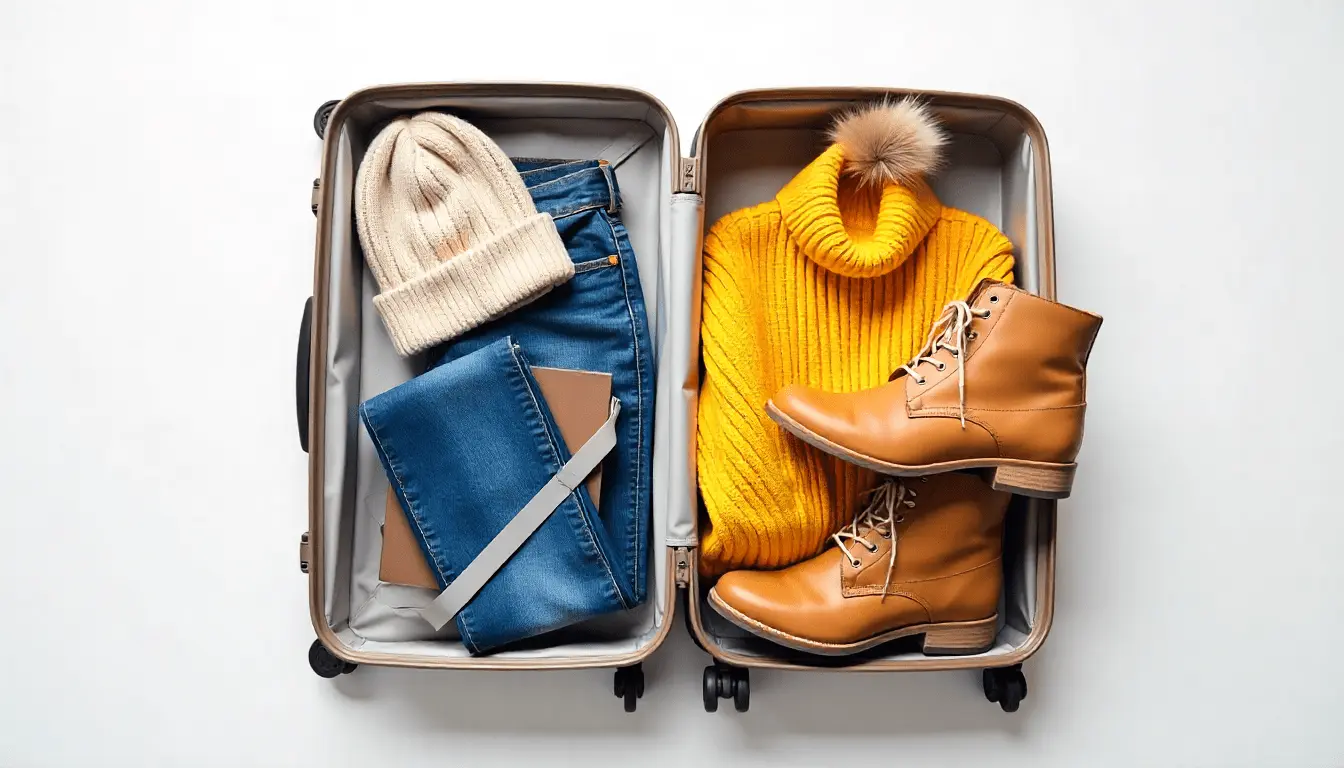 Airplane suitcase packing